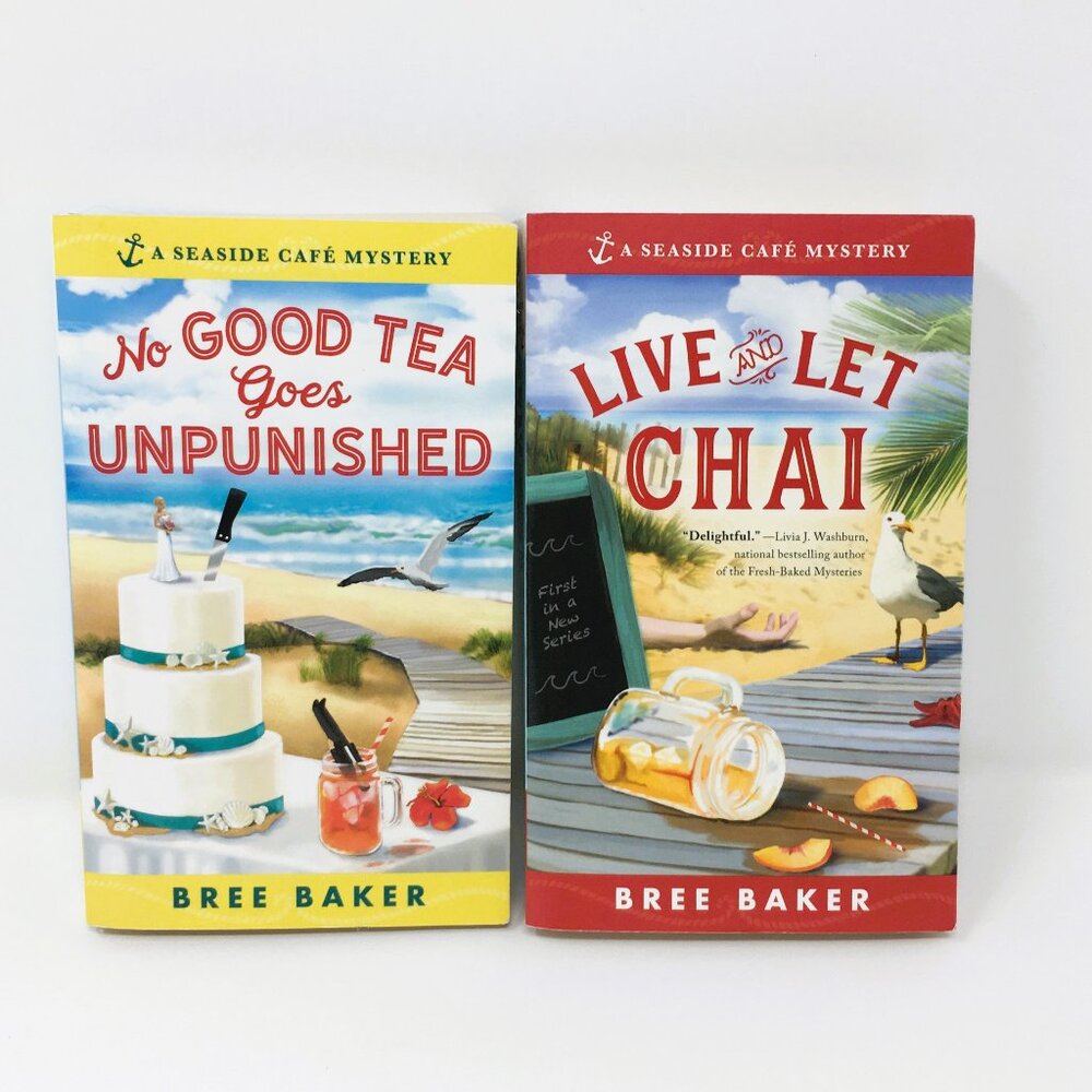Pair Seaside Café Mysteries Live and Let Chai/No Good Tea ... Paperbacks